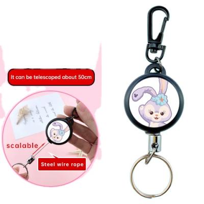 China Hot Selling Metal Business Car Chain PU Leather 9 Pocket Sock Packing Sleeve Card Key Holder Semi Rigid Key Chain Organizer for sale