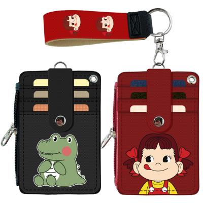 China Custom Hard Plastic Wallet Case Card Holder Fashion ID Waterproof ID Case with Handle Lanyards for sale