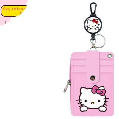 China Fashion Customized Logo Id Card Holder Case With Retractable Lanyard Cartoon Card Sleeves Hot Sale for sale