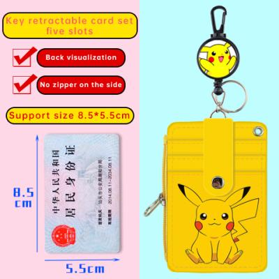 China Fashion Customized Logo Id Card Holder Case With Retractable Lanyard Cartoon Card Sleeves Hot Sale In Amazon for sale