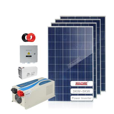 China ALLTOP Home Hybrid Solar Power System On Grid 3KW 5KW Smart Solar Inverter For Home Use for sale