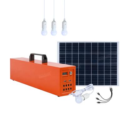 China Alltop Hot Sale Lifepo4 Home Battery Long Working 4 Bulbs 120w Solar Home Power System For Lighting for sale