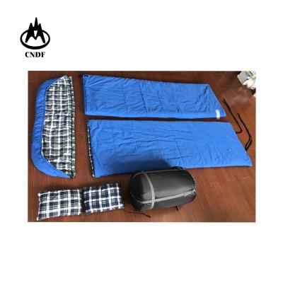 China Envelope Type - 2 In 1 Double Sleeping Bags With 2 Pillows Waterproof Lightweight 2 Person Adults Camping Backpacking Backpacking Hiking for sale