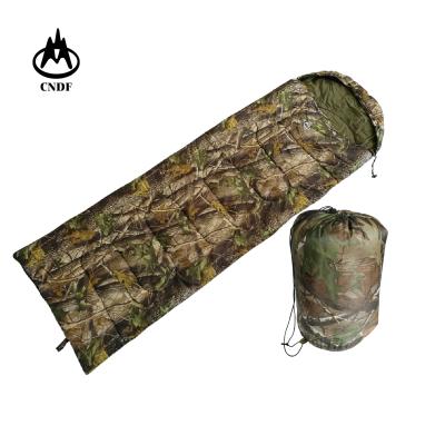 China Traveling Type Outdoor Camping , Envelope Water Proof , Cheap Camouflage Adults Sleeping Bags With Carry Bag for sale