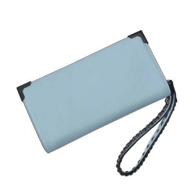 China None Shapes Women Clips Wrist Rifd Wallet With Rivet Waterproof PU Women Leather Purse for sale