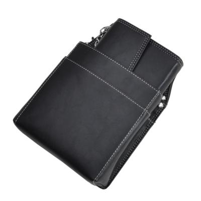 China Popular Leather Waterproof Euro Waiter Pocket Wallet Sets for Cash and Bills Waist Money Bag for sale