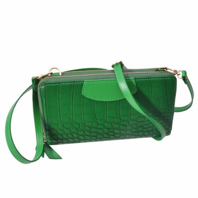 China Fashion Waterproof Crocodile Leather Cross - Body Women Wallet Handbag for sale