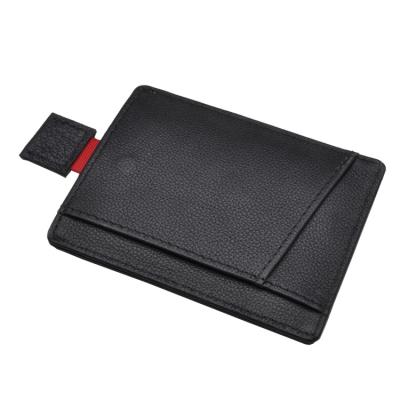 China Normcore/Minimalist High Quality Men's Minimalist Genuine Leather Credit Card Holder Credit Card Wallet for sale