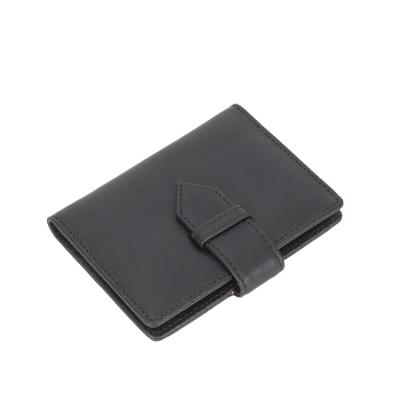 China Normcore/Minimalist Leather Credit Card Holder with Mini PVC Sorting Cases Name Card Holder with Leather Strap for sale