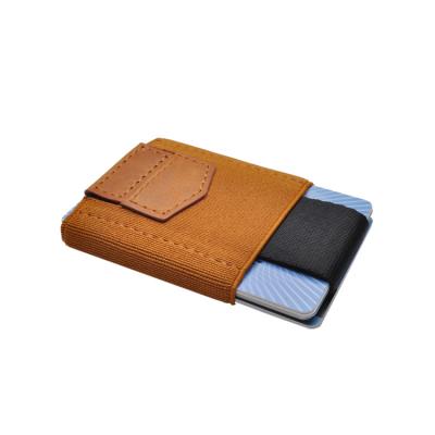 China Normcore/Minimalist Customized Wallet Minimalist Card Case Leather Credit Card Holder With Elastic Band for sale