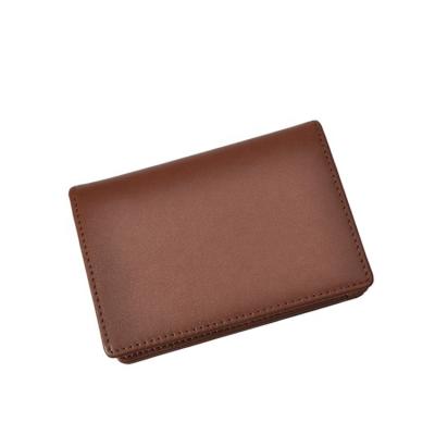 China Normcore / Minimalist Custom Men's Credit ID Card Holder Credit Card Case Cash Wallet RFID Blocking Leather Business Card Holder for sale