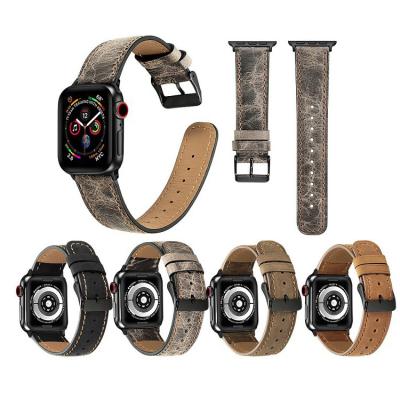 China New Arrival Adjustable Sport Watch Strap Genuine Leather Strap For Apple Watch Band 40mm 44mm Wrist Strap For Iwatch 8 Series Ultra 7 49mm 41mm 45mm for sale