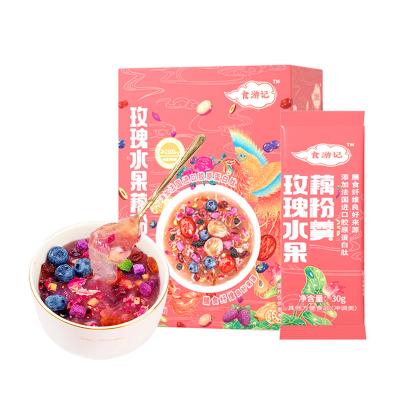 China Low-CARB Customized Private Label Rose Flavor Lotus Root Extract Powder Fruit Lotus Root Mixed Starch for sale