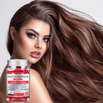 China Nutre todos los tipos de cabello Suplemento vitamínico 40 cápsulas por botella Promueve el crecimiento en venta