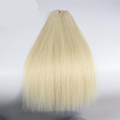 China Breathable Human Hair Extensions in Straight/Curly/Wavy Textures Flat Silk Weft Hair Extensions for sale