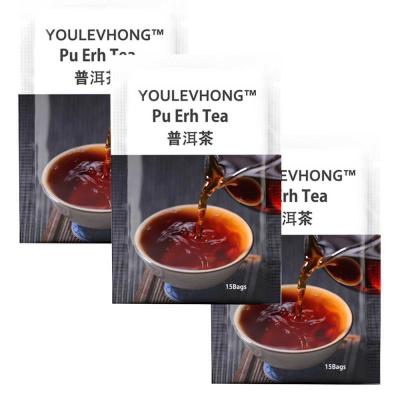 Chine Puer cha Arôme Terreux Bois Raw Puerh Thé avec une température de brassage rouge foncé de 95 degrés Celsius à vendre