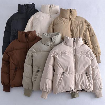 China 2021 winter reversible new products European and American women's streetwear fashion leisure cotton soft loose coat for sale