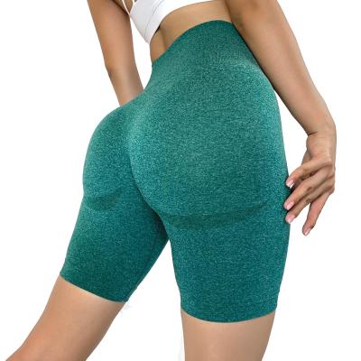 China Breathable Women High Waist Compression Seamless Gymnastic Muscle Sweat Shorts for sale