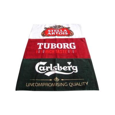 China QUICK DRY Ready to Ship Custom 100% Cotton Brand Beer Bar Towels for sale