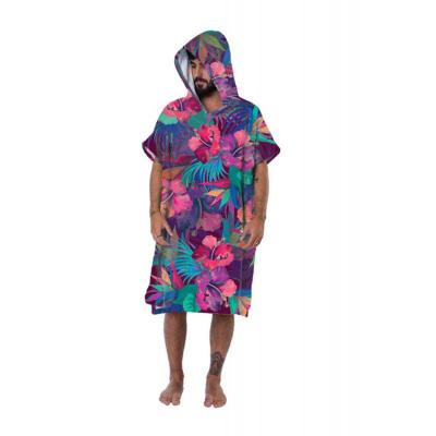 China Wholesale QUICK DRY Pattern Rich Adult And Kids Surf Poncho Hooded Beach Towel for sale