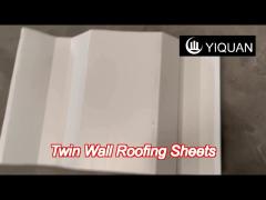 Corrugated PVC Twin Wall Hollow Roof Sheet 10mm Thickness For Wall Cladding Chemical Plant