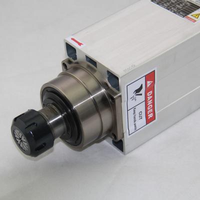 China High RPM Engraving Er32 6kw Square Air Cooling Woodworking Spindle Motor For CNC Engraving Machine for sale