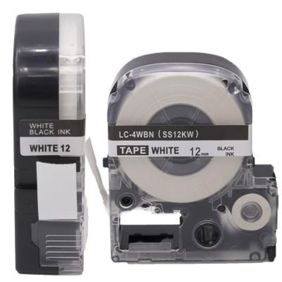 China COMPATIBLE SS18KW Black on White 18mm Label Tape LC-5WBN9 LK-5WBW for Epson KingJim Label Cartridge for LabelWorks LW Label Maker for sale