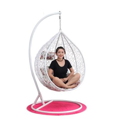 China Environment Friendly Double Hammock Swing Rattan Chair Furniture Outdoor Balcony Lounge Furniture Metal Egg Frame For Garden for sale