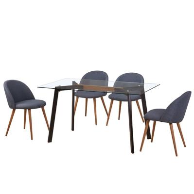 China (Height)Adjustable Dining Table Set Dining Room Furniture With High Quality Dining 6 Chairs For Home for sale