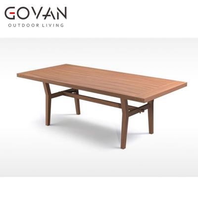 China New Arrival Modern Design Outdoor Hotel Adjustable High End Solid Teak Solid Teak Wooden Dining Table(Other) for sale