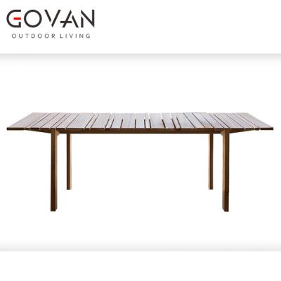 China New Design Modern Solid Wood Teak Adjustable Outdoor Hotel Garden Style Furniture Outdoor Dining Table(Other) for sale