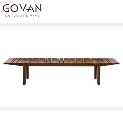 China New Arrival Outdoor Dining Bench Hotel Furniture Patio Teak Solid Wood Leisure Adjustable Outdoor Dining Bench (Other) for sale