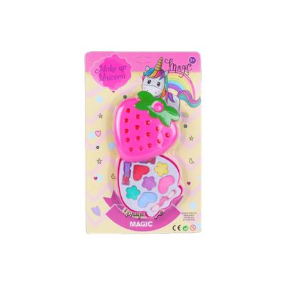 China New Released Plastic PS Pretend Toy Make Up Set For Children Strawberry Powder Box Toy for sale