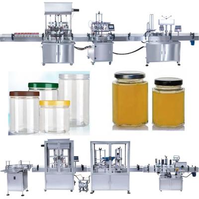 China New Design High Efficient Oil Paste Honey Paste Sauce Bottle Filling Machine Production Line for sale