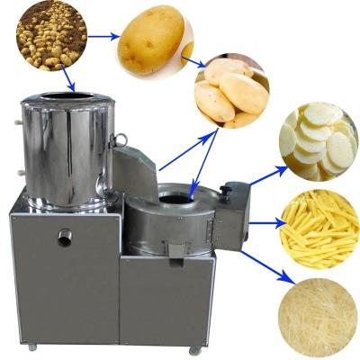 China Snack Factory Sweet Potato Washing Peeling Cutting Stick Potato Stick Strip Slicer Root Vegetable Peeler Cutter Machine Slice Chips Automatic for sale