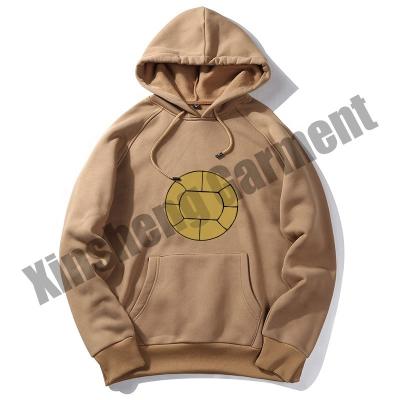 China Simple custom made hoodies high quality pullover men Anti-wrinkle printing embroidery cotton streetwear loose basic hoodie for sale