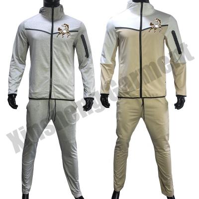 China 2021 Breathable Technology Tracksuit Men's Unisex Zipper Up Jacket Jogger Sets Pullover Wholesale Men's Jumper Cotton Sweatsuits for sale