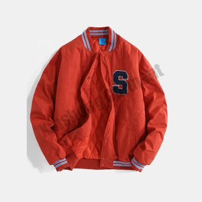 China Custom Vintage QUICK DRY Letter Jackets Quilted Lined Casual Baseball Logo College Bomber Baseball Varsity Jacket for sale