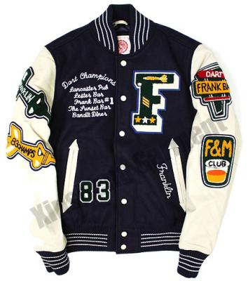 China Letterman 2021 QUICK DRY Lather Hip Hop Style Baseball Jacket Embroidery Sleeves Bomber Custom Sports Varsity Jacket for sale