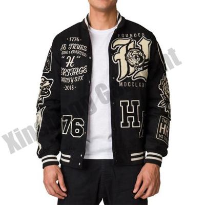 China Wholesale QUICK DRY college patch varsity letterman baseball jackets with team sports basketball jacket for men for sale