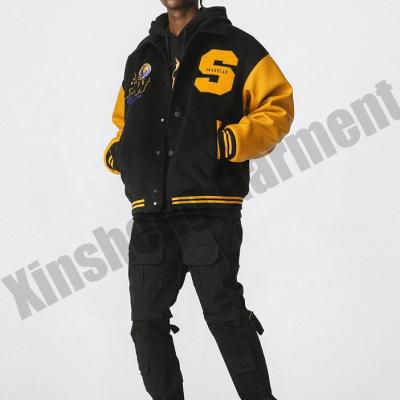 China 2021 wholesale QUICK DRY letterman baseball jackets satin hiphop jackets with team sports jacket for men for sale