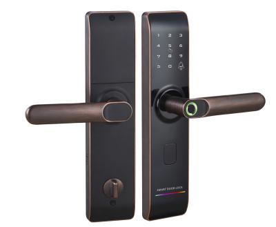 China Glomarket Fingerprint Smart Door Lock Smartphone Tuya WiFi APP Zinc Alloy Intelligent Anti-theft for Home Apartment for sale