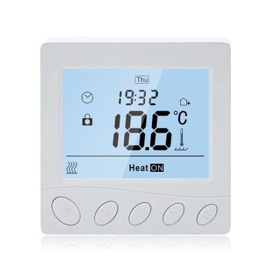 China Tuya Smart Home Electric Floor Heating Thermostat WiFi LCD Touch Screen Programmable Room Thermostat Te koop