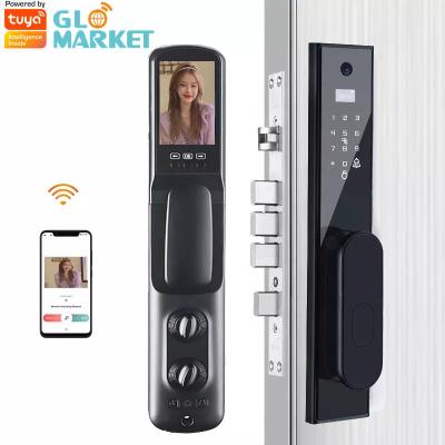 China Tuya Smart WiFi Digital Door Lock Code Card Smartphone Fingerprint Face Scene for sale