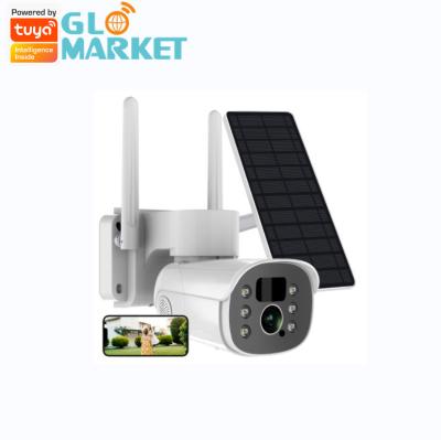 China Batería solar PTZ Bullet Camera Tuya Smart PIR Motion WiFi 2MP CCTV Security IP Camera en venta