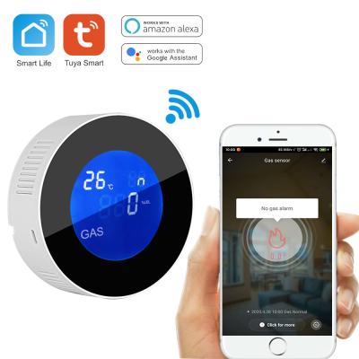 China Glomarket Tuya Wifi Alarm System Lcd Digital Alarm Remote Control Leak Detector Gas Sensor Gas Leak Detector for sale