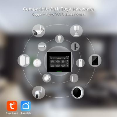 Κίνα Σύστημα συναγερμού ασφαλείας Smart Home Tuya 4g/GSM/Wifi Home Security Panel Anti Theft Security προς πώληση