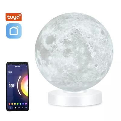 China Glomarket Smart WiFi LED Light Desk Tuya Lámpara de luna impresa en 3D en venta