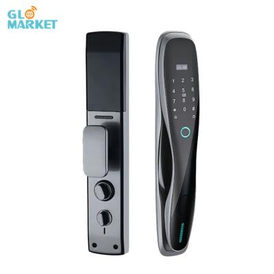 Chine Glomarket Tuya Fermeture de porte entièrement automatique batterie rechargeable Smart empreinte digitale mot de passe carte clé déverrouiller porte biométrique à vendre