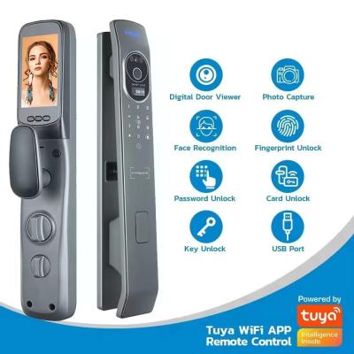 Cina Glomarket Tuya Smart Door Lock Riconoscimento facciale 3D Serrature automatiche con telecamera Smart Biometric Security Door Lock in vendita